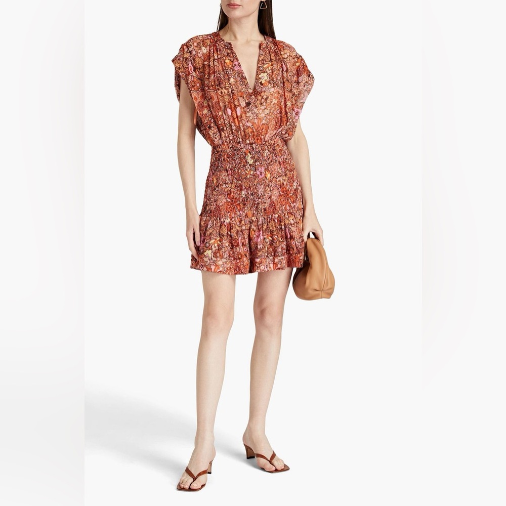 A.L.C. Carly Smoked Mini Floral Women's Dress size 8